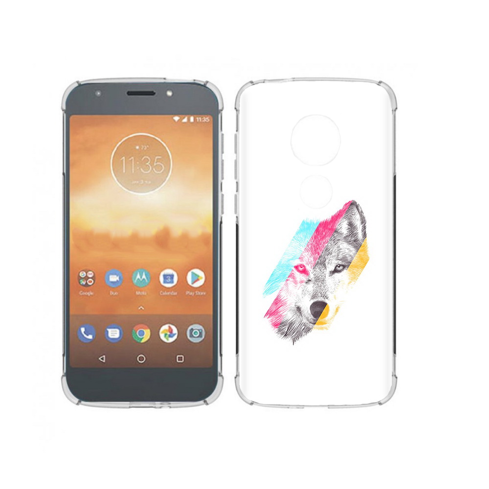 

Чехол MyPads Tocco для Motorola Moto E5 Play волк градиент (PT227065.372.268), Прозрачный, Tocco