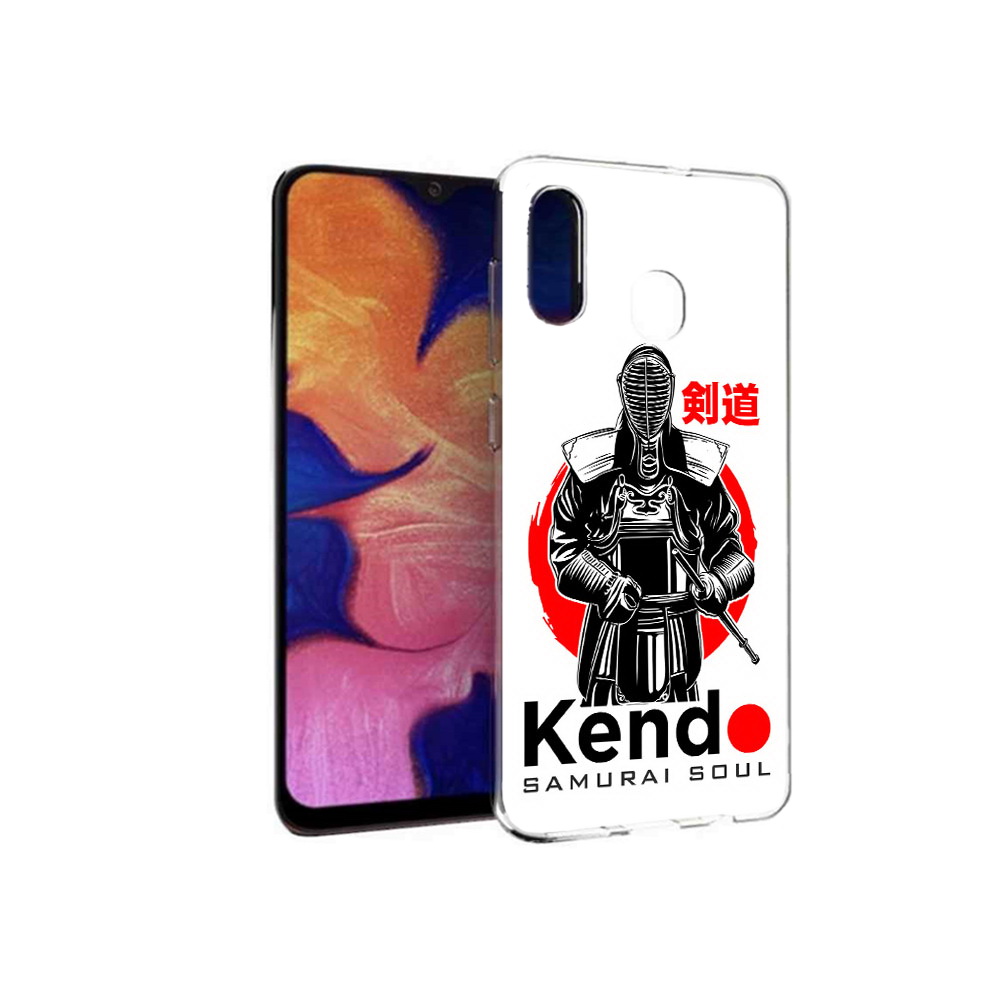 

Чехол MyPads Tocco для Samsung Galaxy A30 рисованый самурай (PT126700.499.581), Прозрачный, Tocco