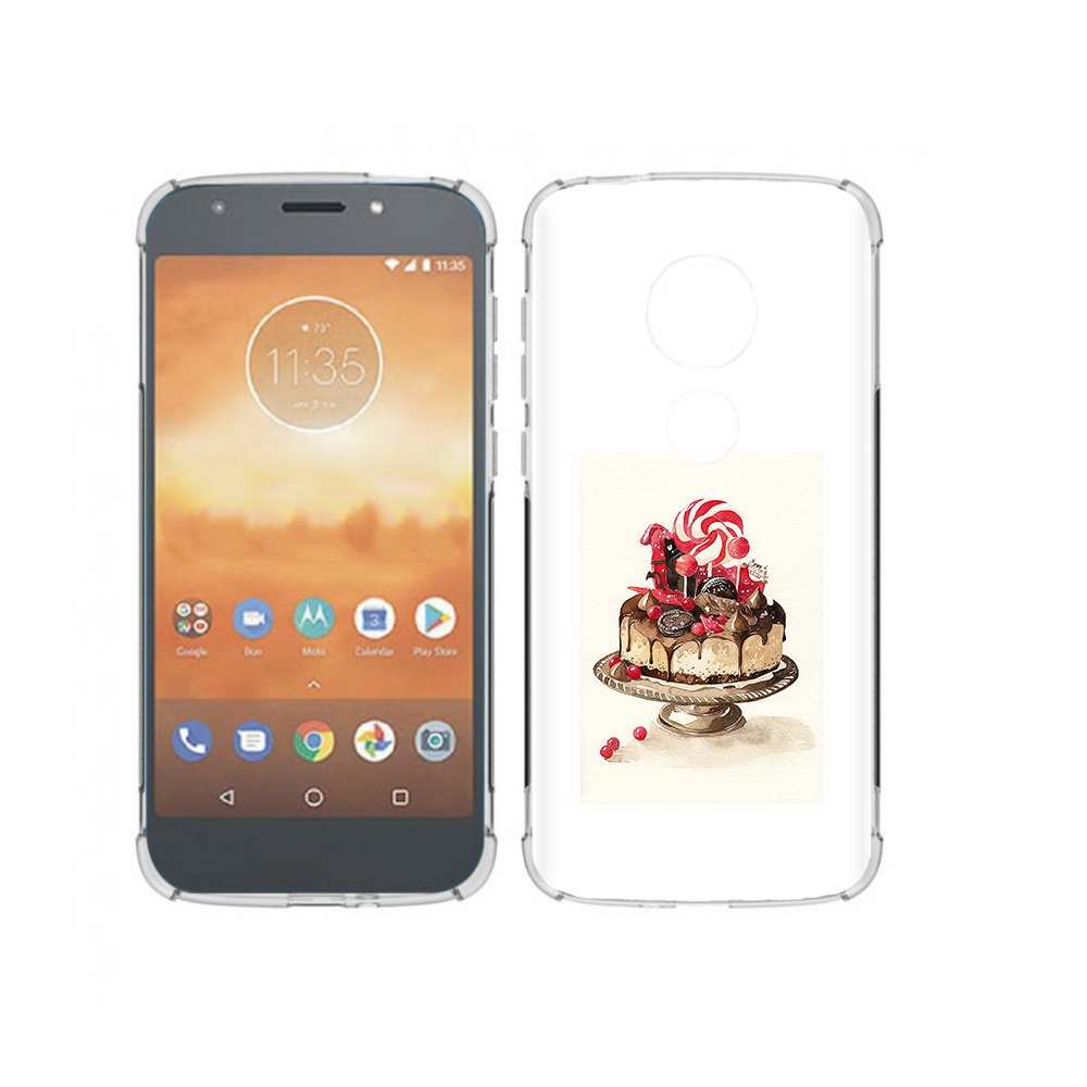 

Чехол MyPads Tocco для Motorola Moto E5 Play вкусный торт (PT227065.372.262), Прозрачный, Tocco
