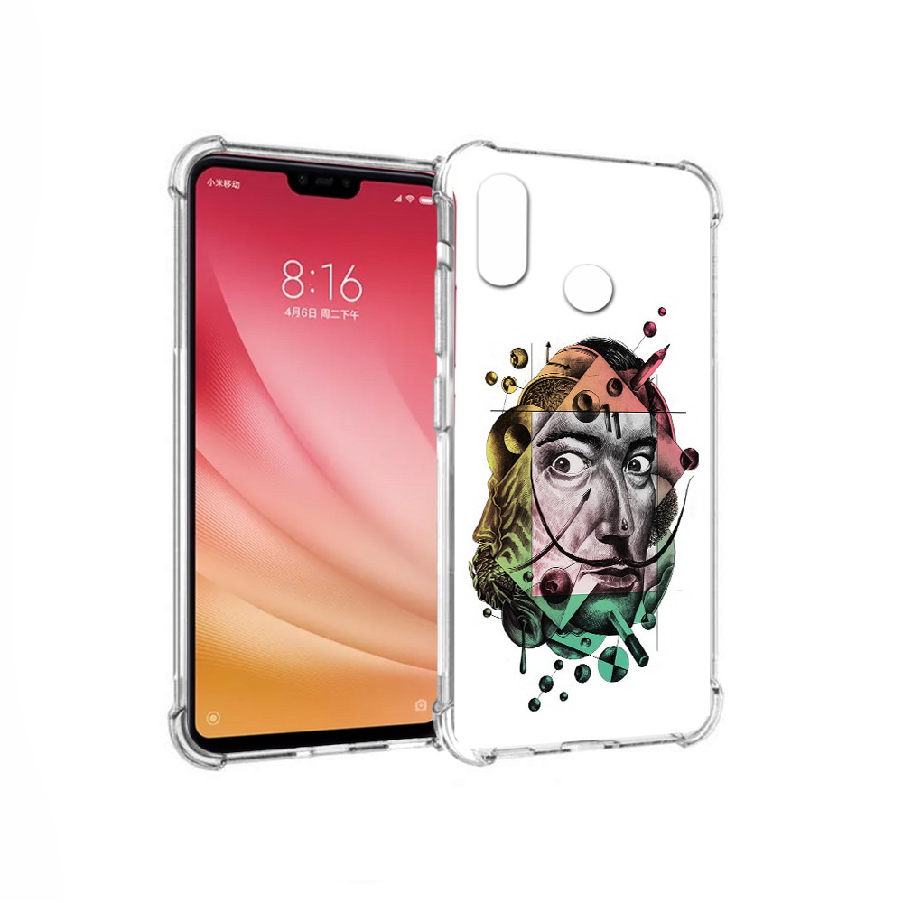 

Чехол MyPads Tocco для Xiaomi Mi 8 разноцветное лицо абстракция (PT110454.314.570), Прозрачный, Tocco