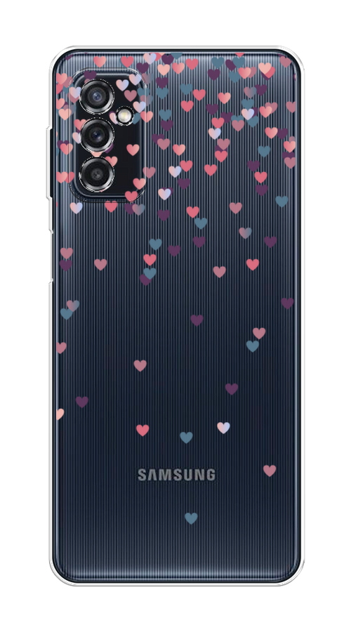 

Чехол на Samsung Galaxy M52 "Посыпка сердечки", Розовый;фиолетовый, 2104350-3