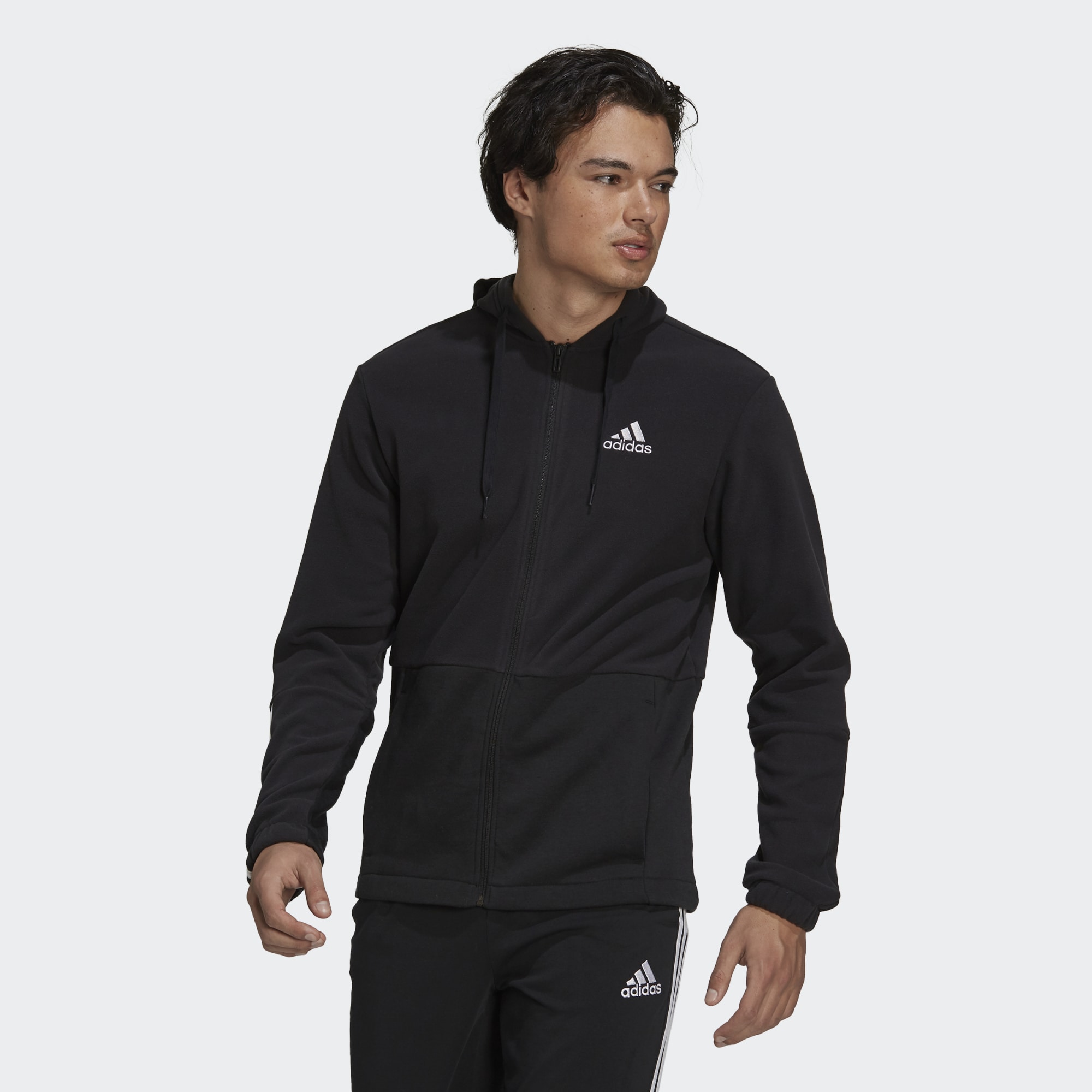 

Толстовка мужская Adidas Q4 Fz Hd черная 2XL, Q4 Fz Hd