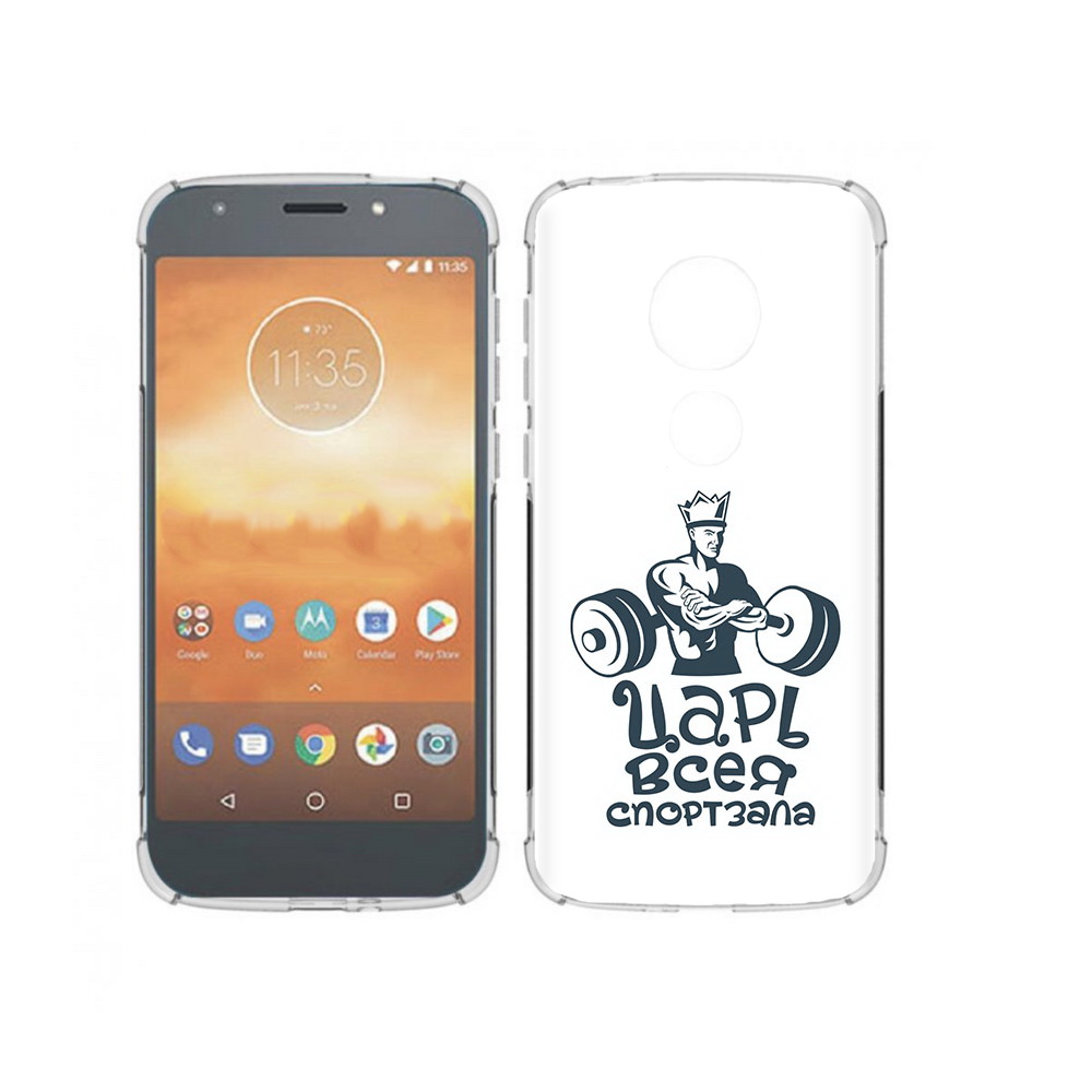 

Чехол MyPads Tocco для Motorola Moto E5 Play бодибилдинг царь спортзала (PT227065.372.239), Прозрачный, Tocco