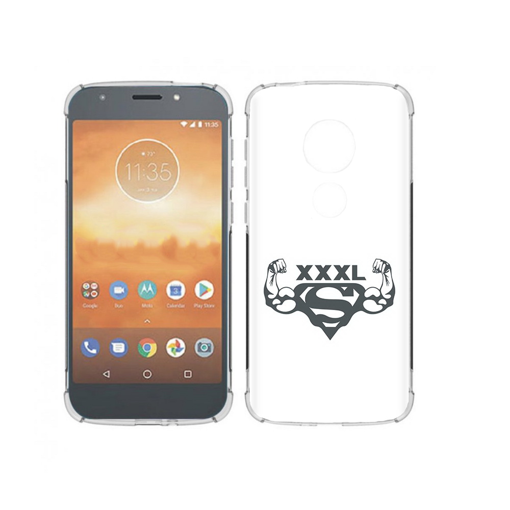 

Чехол MyPads Tocco для Motorola Moto E5 Play бодибилдинг супермен (PT227065.372.237), Прозрачный, Tocco