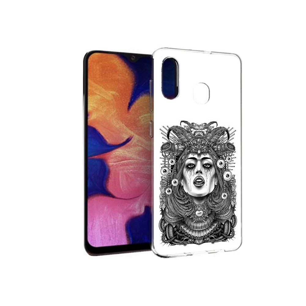 

Чехол MyPads Tocco для Samsung Galaxy A30 портрет девушки черно белый (PT126700.499.551), Прозрачный, Tocco