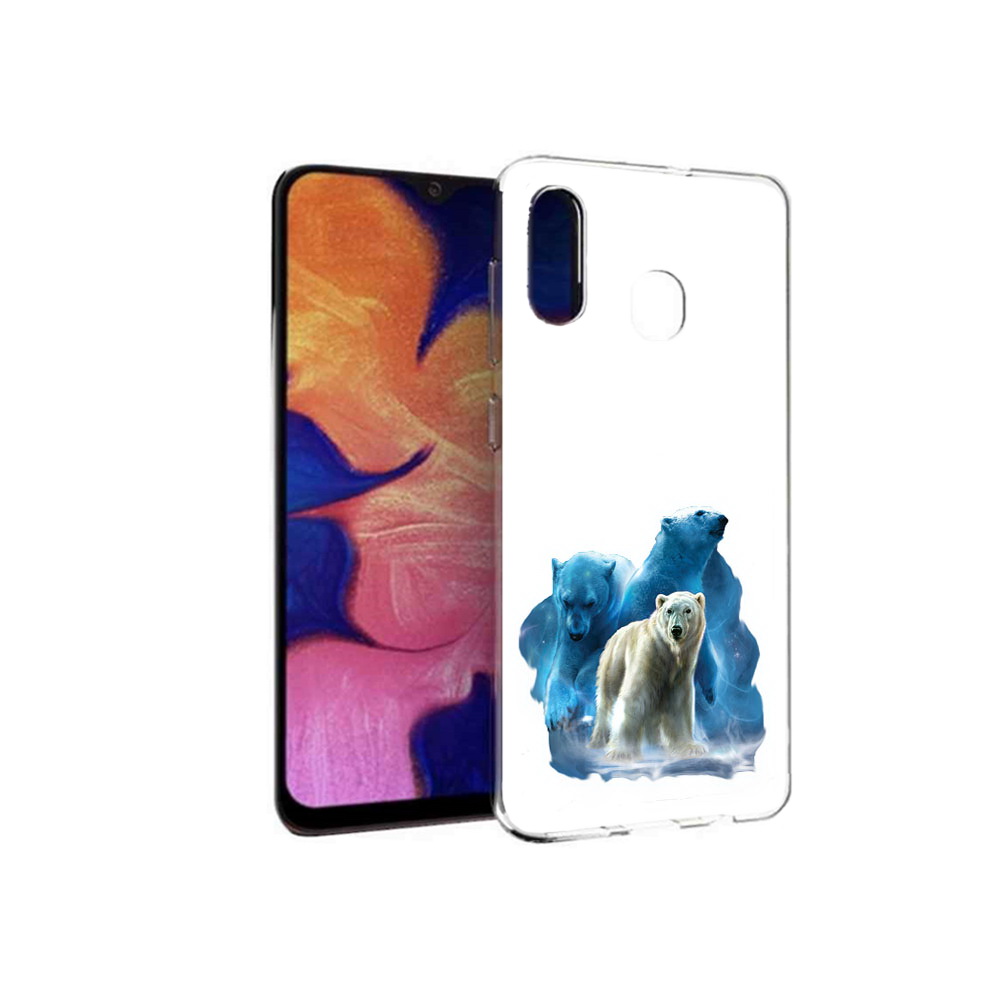 

Чехол MyPads Tocco для Samsung Galaxy A30 полярный медведь (PT126700.499.549), Прозрачный, Tocco