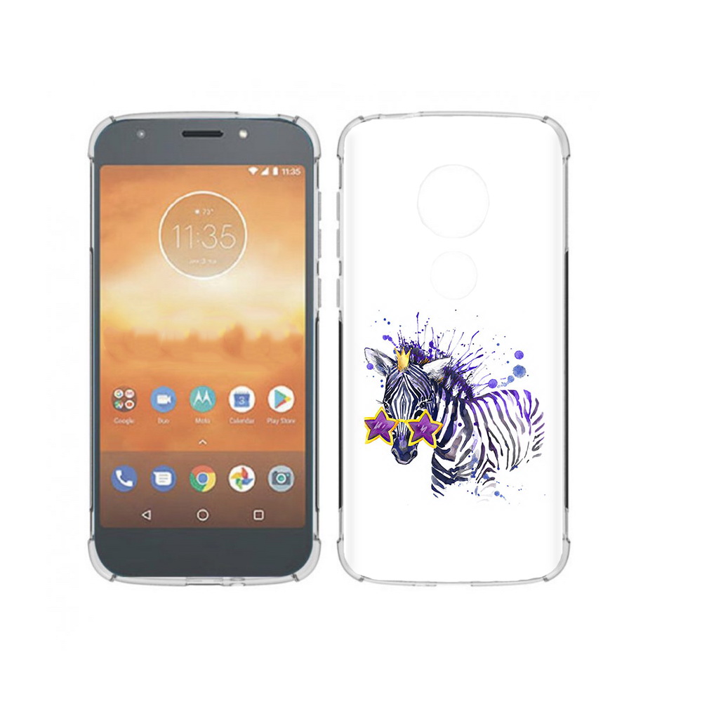 Чехол MyPads Tocco для Motorola Moto E5 Play акварельная зебра (PT227065.372.215)