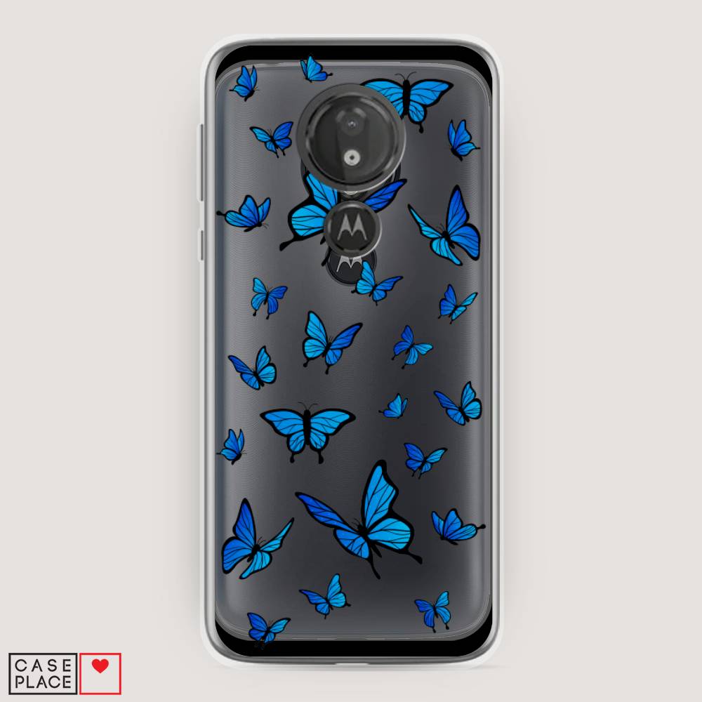 

Чехол Awog на Motorola Moto G7 Power / Моторола Мото G7 Power "Синие бабочки", Разноцветный, 241350-1