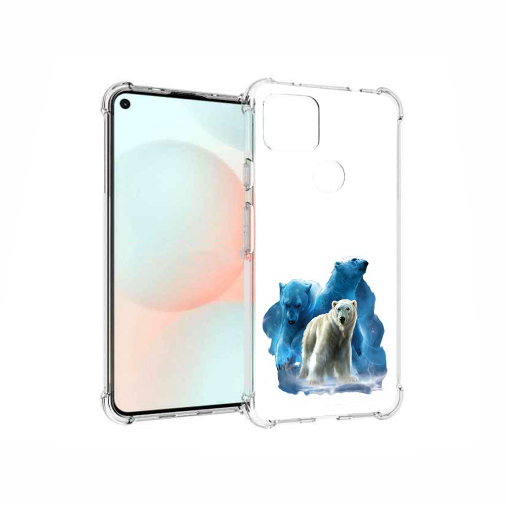 

Чехол MyPads Tocco для Google Pixel 5A полярный медведь, Прозрачный, Tocco