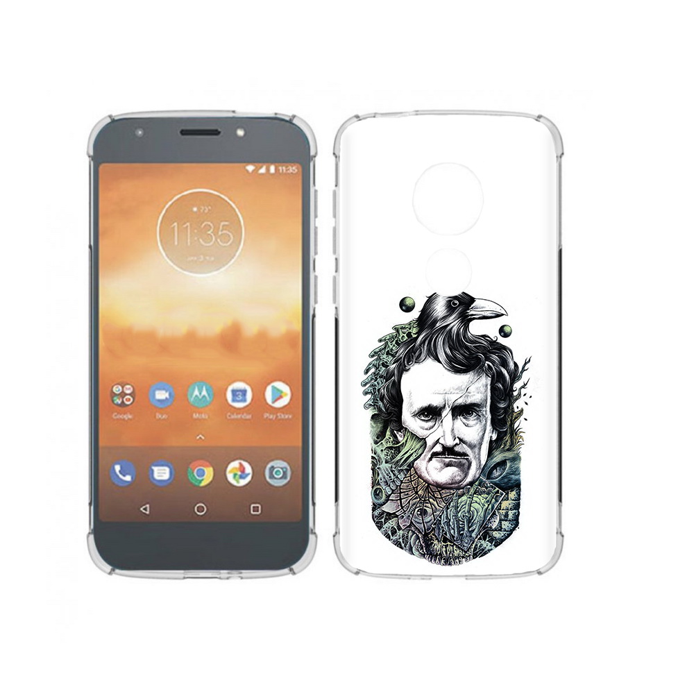 Чехол MyPads Tocco для Motorola Moto E5 Play Эдгар Аллан с вороном (PT227065.372.203)