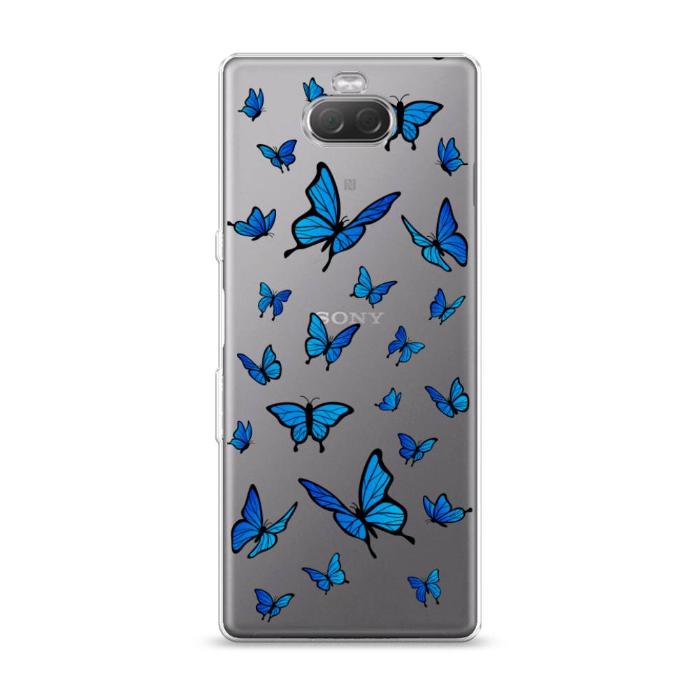 фото Чехол awog "синие бабочки" для sony xperia xa3
