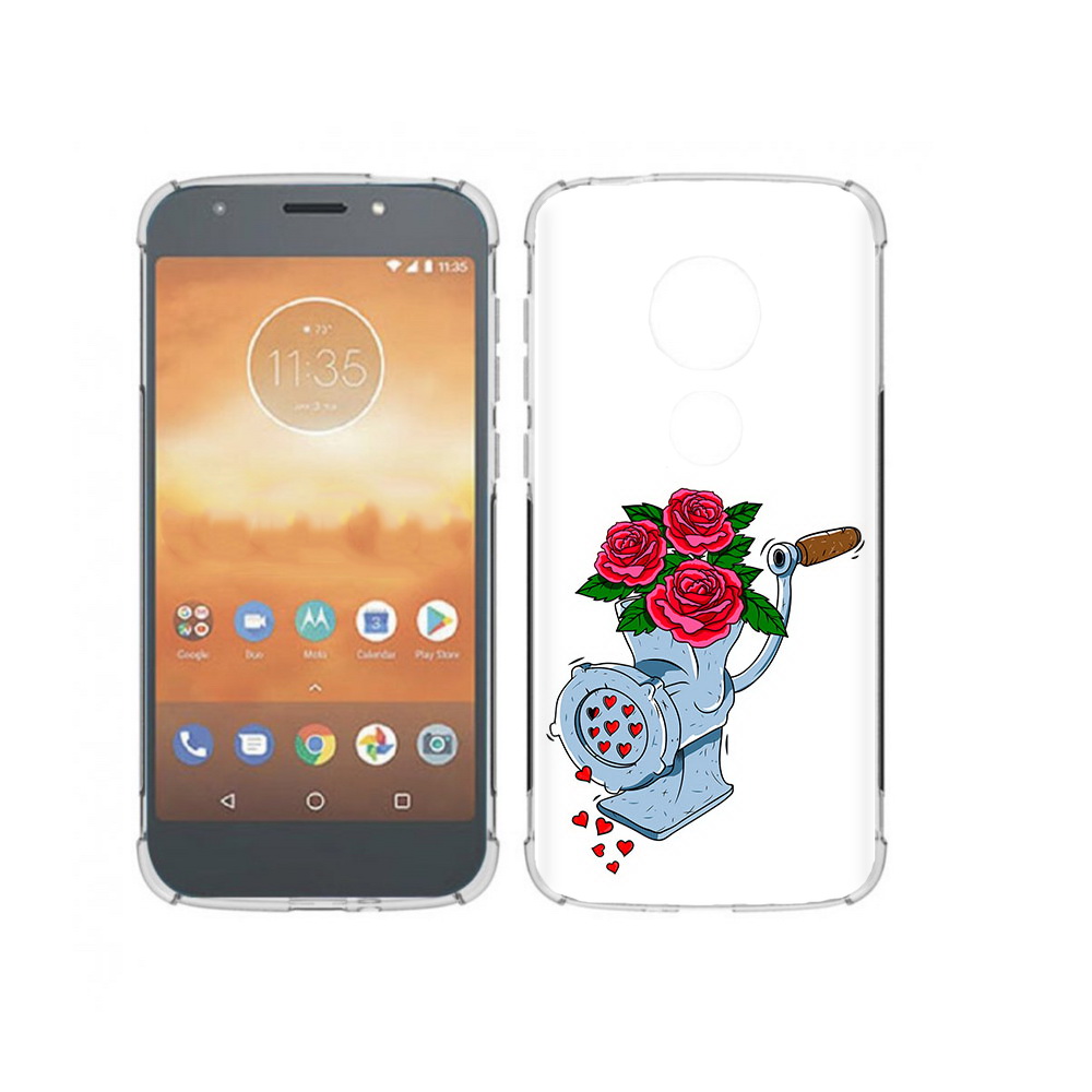 

Чехол MyPads Tocco для Motorola Moto E5 Play Цветочные сердца (PT227065.372.199), Прозрачный, Tocco