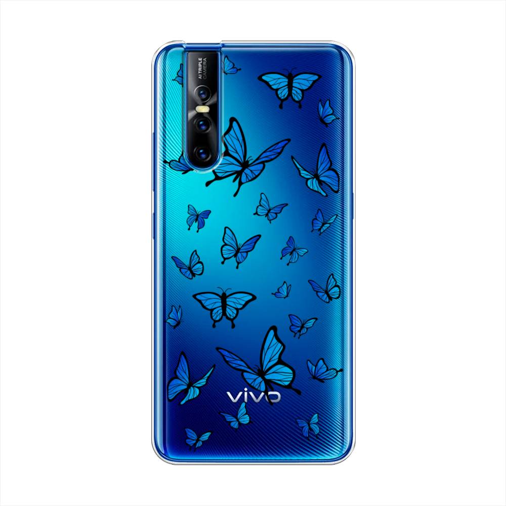 фото Чехол awog "синие бабочки" для vivo v15 pro