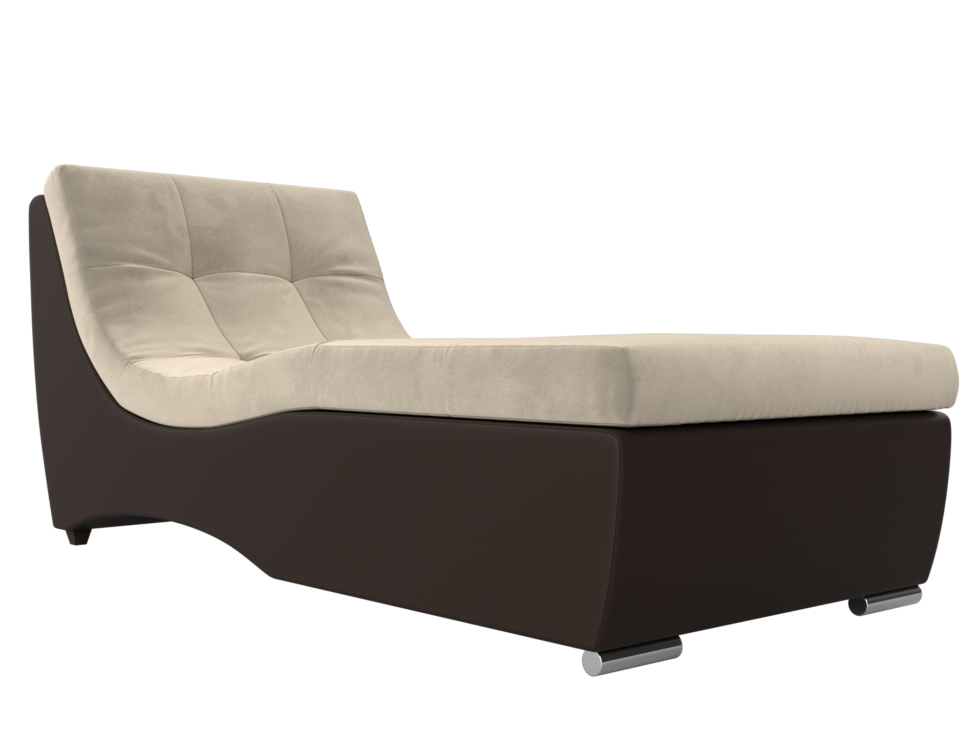 

Модуль Монреаль канапе микровельвет/экокожа бежевый/коричневый, Модуль Монреаль канапе