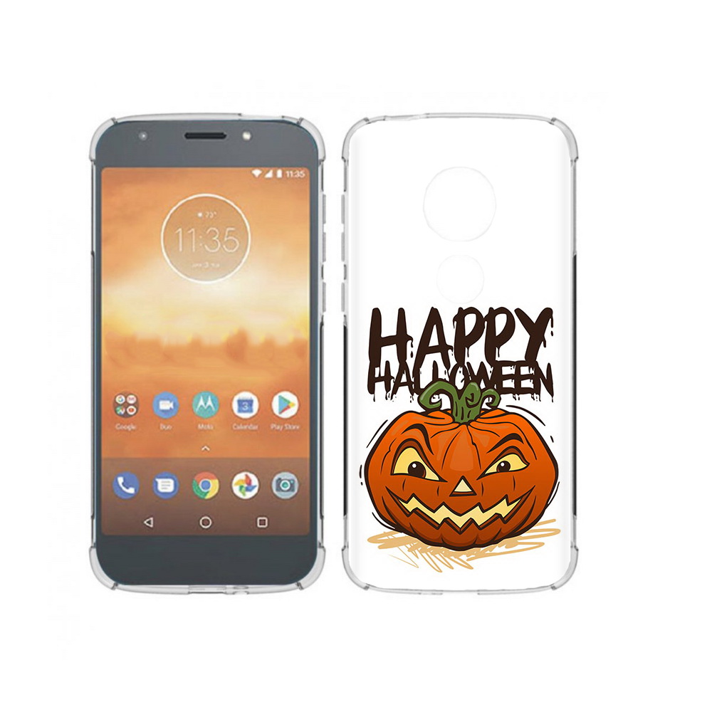 

Чехол MyPads Tocco для Motorola Moto E5 Play Хэллоуин счастливый (PT227065.372.195), Прозрачный, Tocco