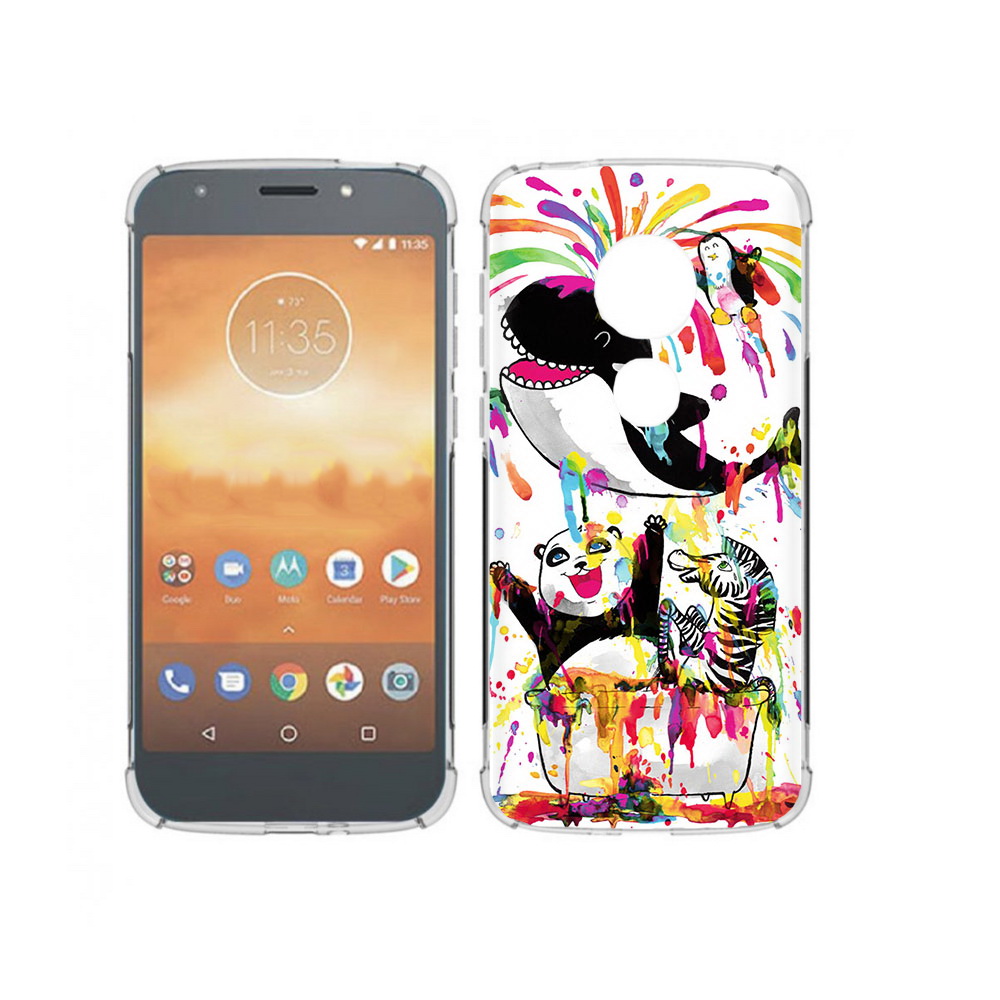 

Чехол MyPads Tocco для Motorola Moto E5 Play Хиппи кит (PT227065.372.191), Прозрачный, Tocco