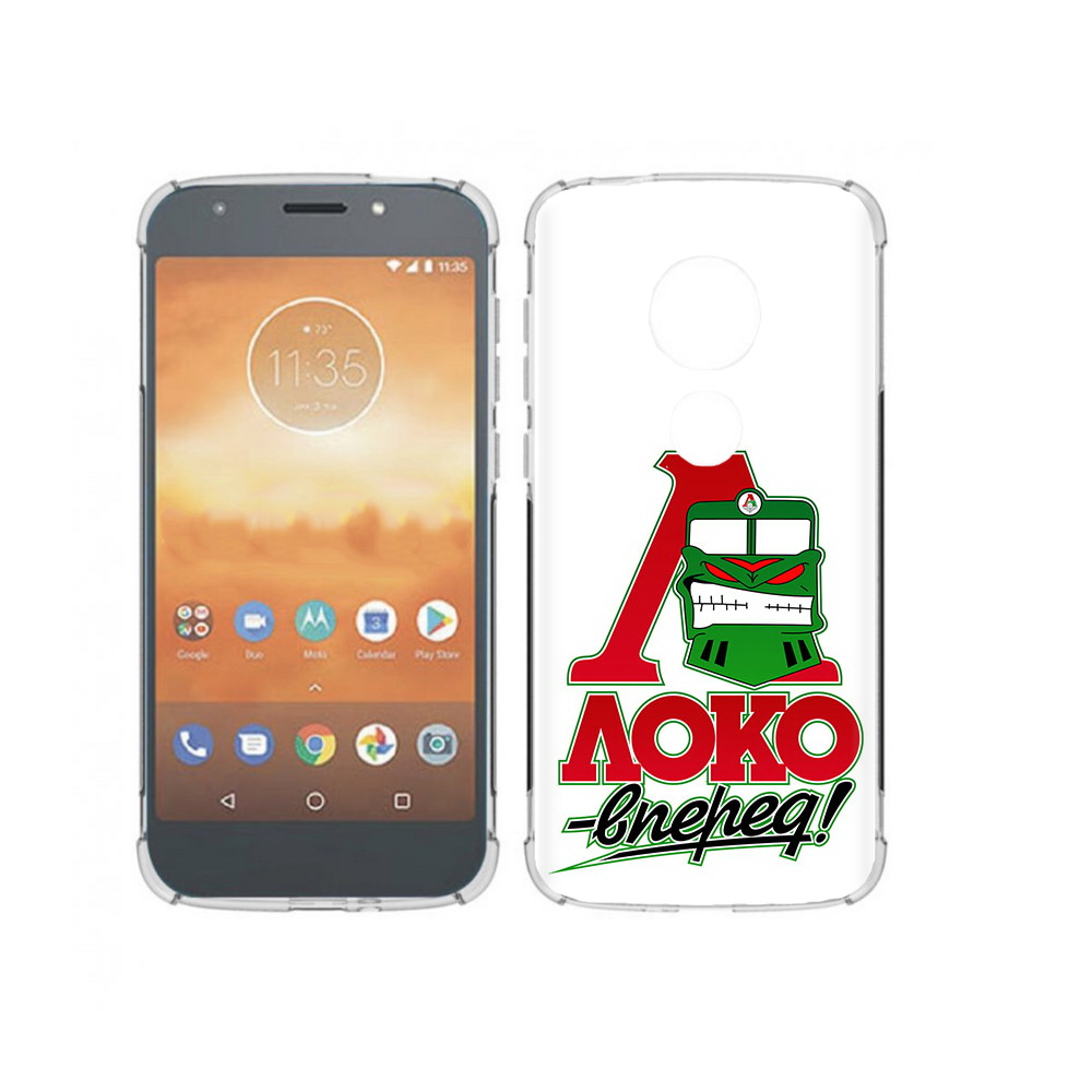 

Чехол MyPads Tocco для Motorola Moto E5 Play ФК локо вперед (PT227065.372.181), Прозрачный, Tocco