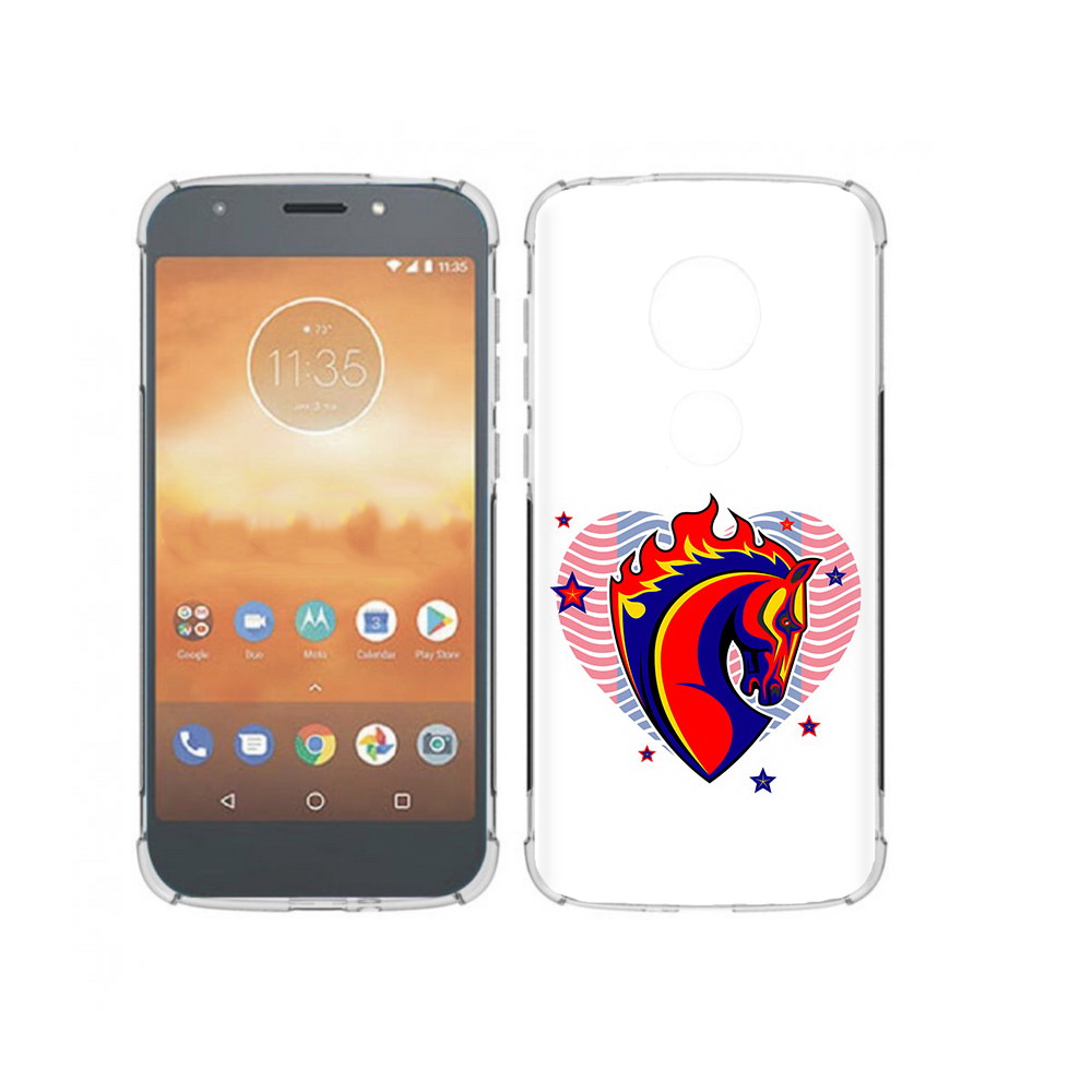 

Чехол MyPads Tocco для Motorola Moto E5 Play ФК ЦСЛ Лошадь (PT227065.372.180), Прозрачный, Tocco