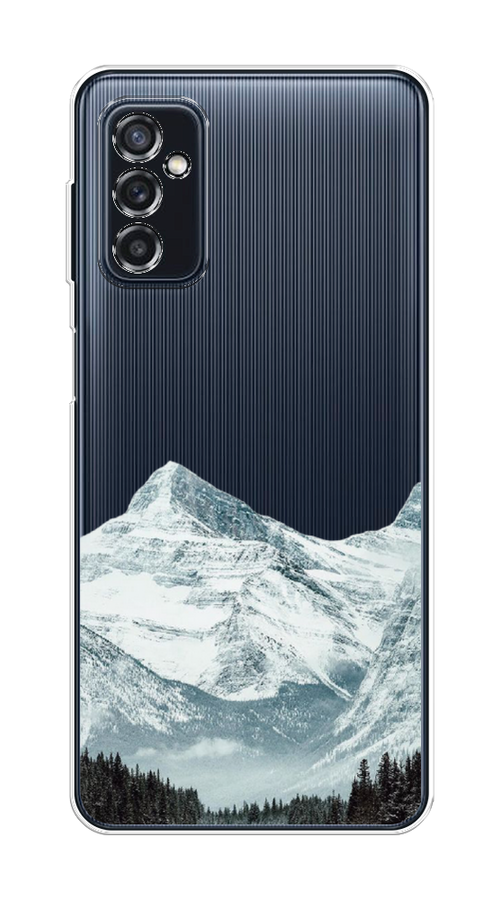 

Чехол на Samsung Galaxy M52 "Горы арт 1", Белый;зеленый, 2104350-2