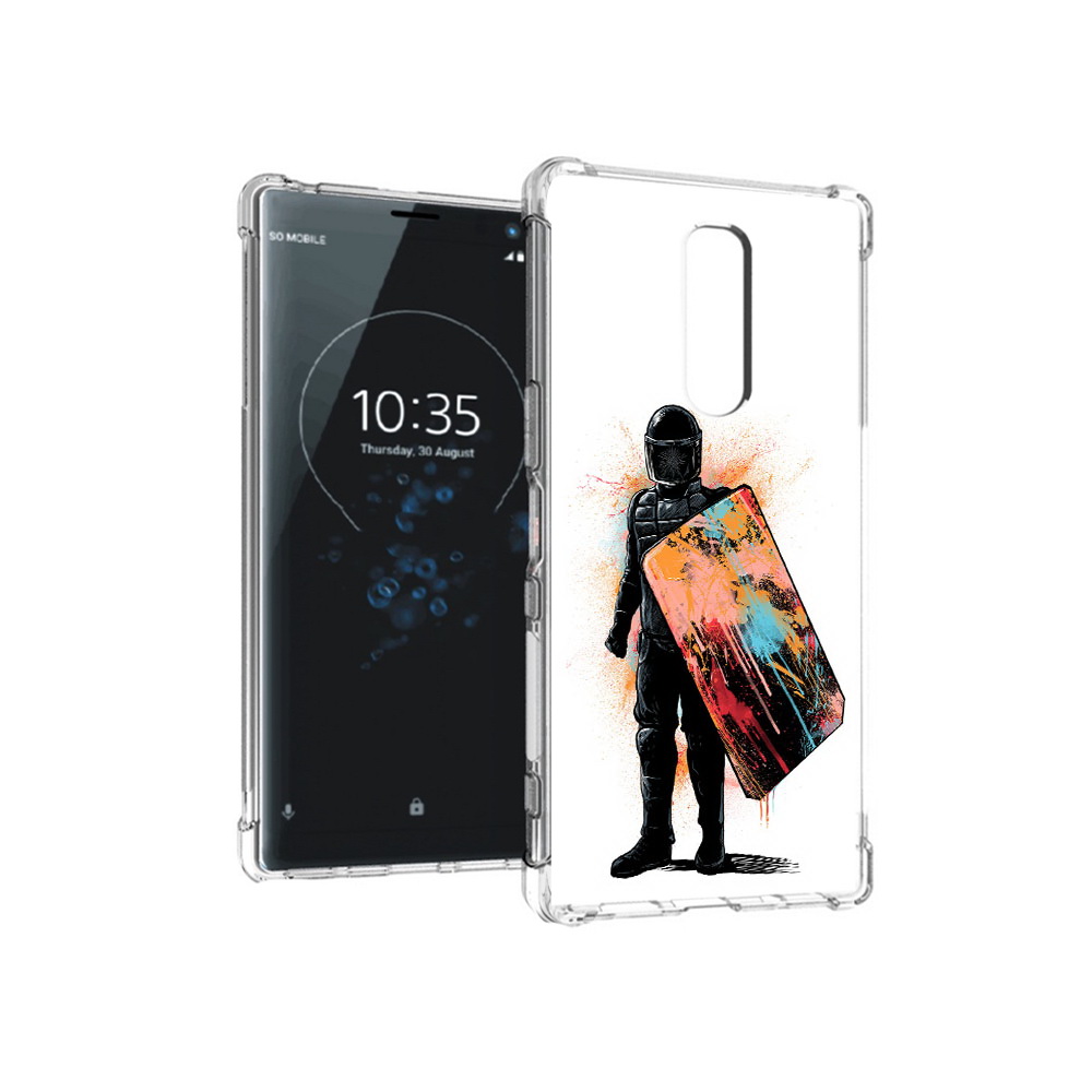 

Чехол MyPads Tocco для Sony Xperia 1 солдат с красочным щитом (PT141276.244.614), Прозрачный, Tocco
