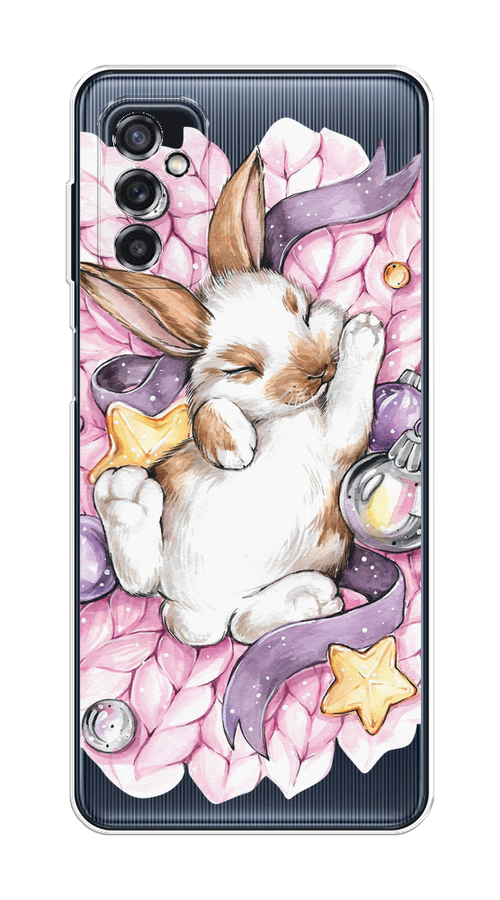 

Чехол на Samsung Galaxy M52 "Кролик спит", Розовый;белый, 2104350-5