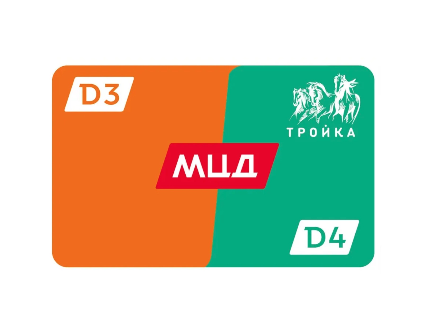 

Карта "Тройка" Московский транспорт, МЦД Д3/Д4