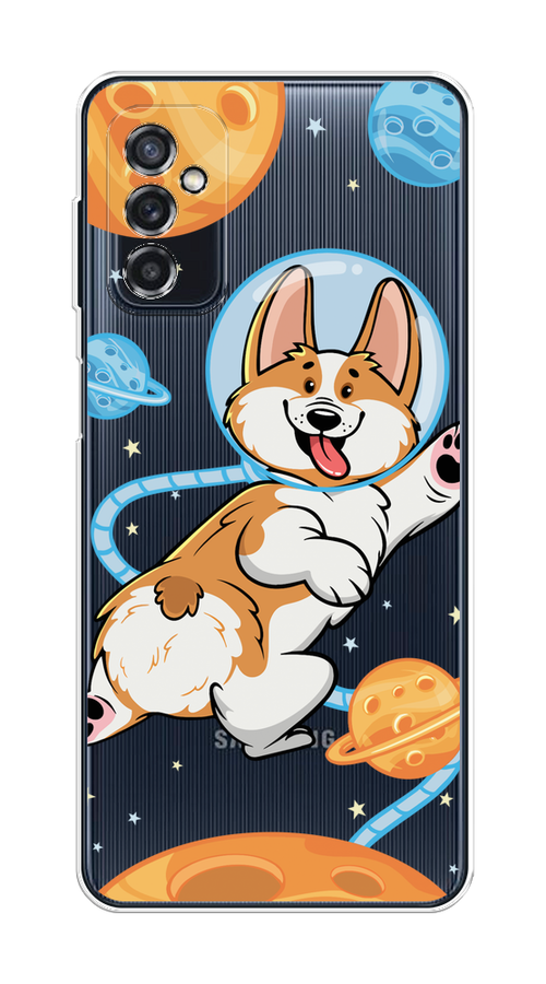 

Чехол на Samsung Galaxy M52 "Корги-космонавт", Голубой;бежевый;белый, 2104350-1