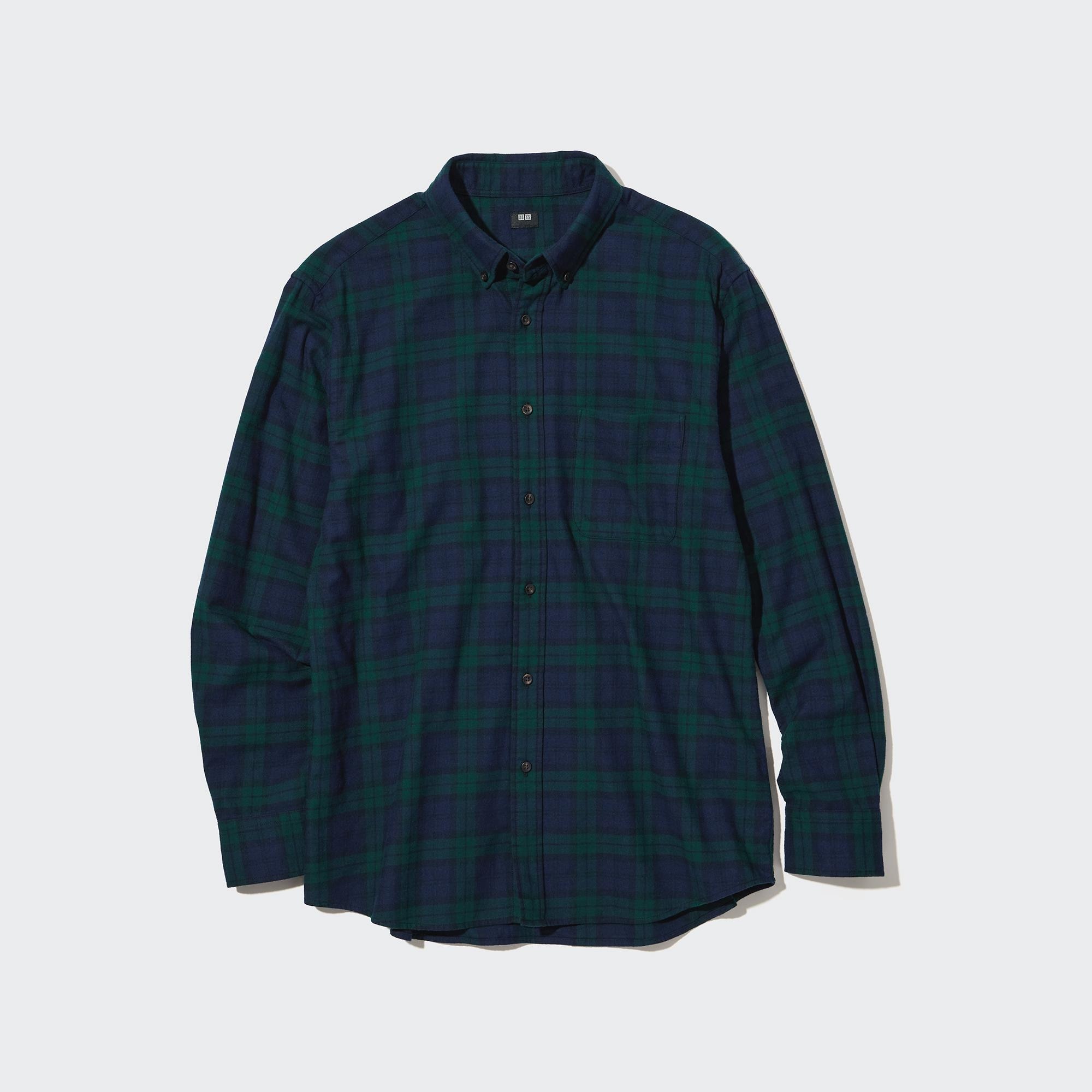 Рубашка мужская UNIQLO 451294COL58 зеленая XS (доставка из-за рубежа)