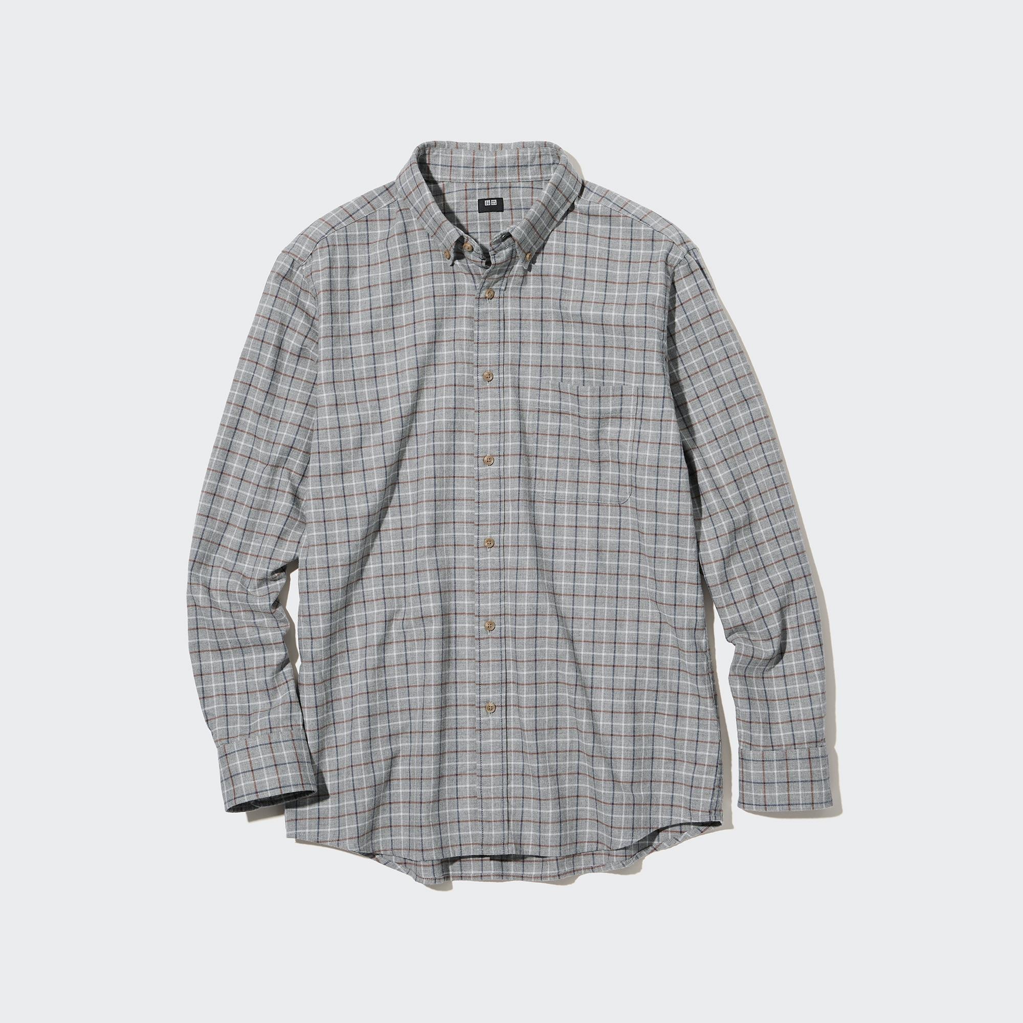 

Рубашка мужская UNIQLO 451290COL05 серая XS (доставка из-за рубежа), 451290COL05