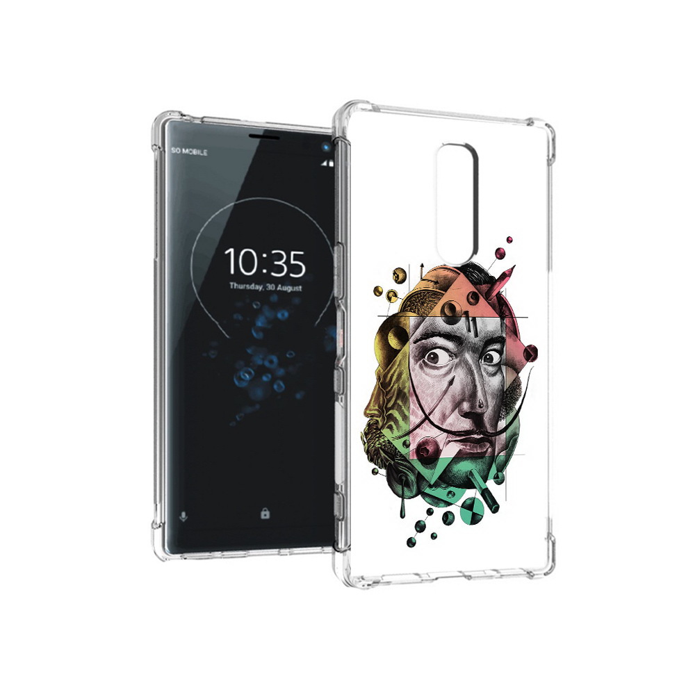 

Чехол MyPads Tocco для Sony Xperia 1 разноцветное лицо абстракция (PT141276.244.570), Прозрачный, Tocco