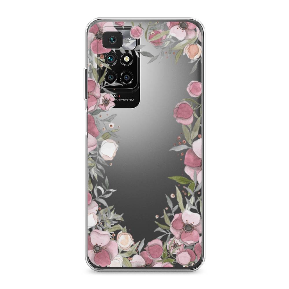 

Чехол Awog на Xiaomi Redmi 10 "Розовая цветочная рамка", Разноцветный, 311350-8