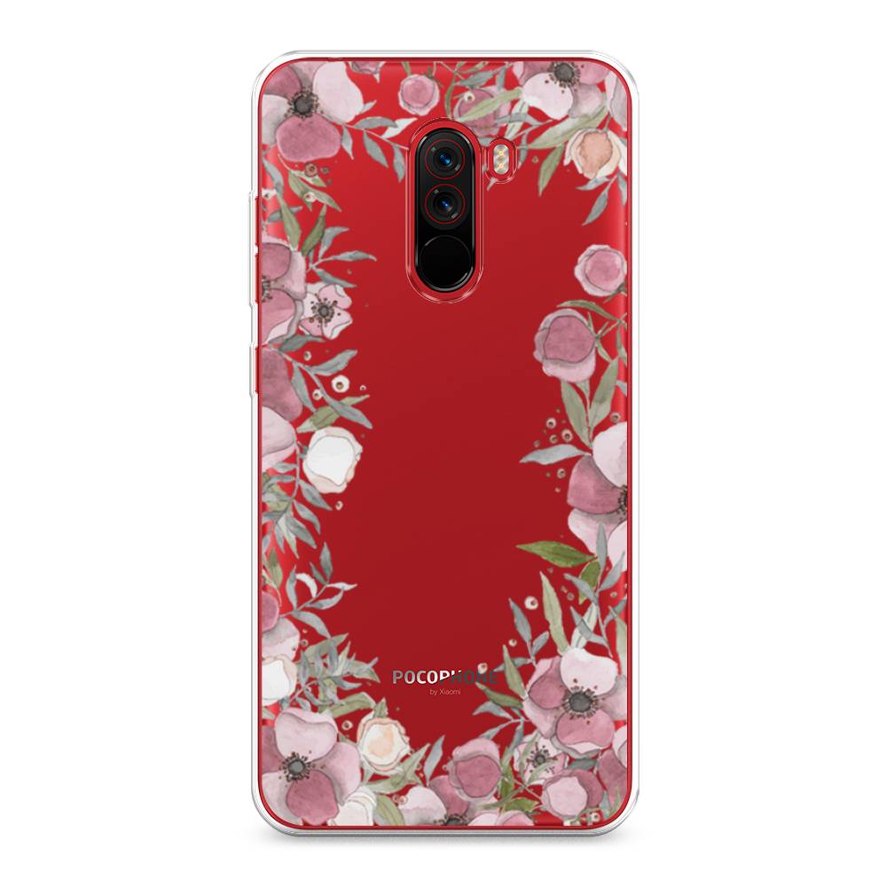 

Чехол Awog на Xiaomi Pocophone F1 "Розовая цветочная рамка", Разноцветный, 34450-8