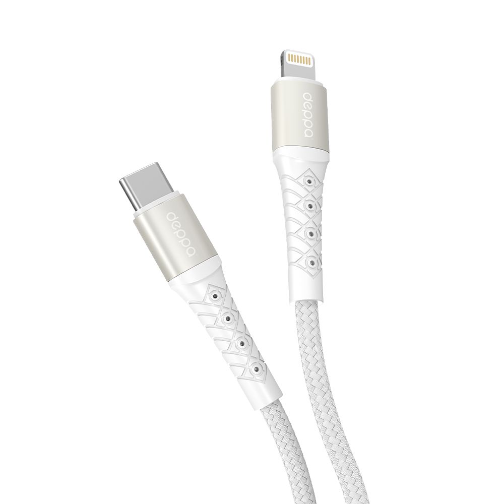 

Кабель Lightning-USB Type-C Deppa 72517-OZ 1м белый, 72517-OZ