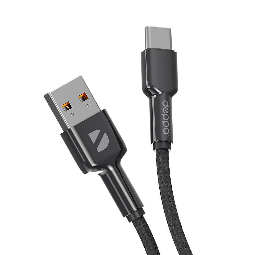 

Кабель USB 2.0 Type-A-USB Type-C Deppa 72507-OZ 1м черный, 72507-OZ