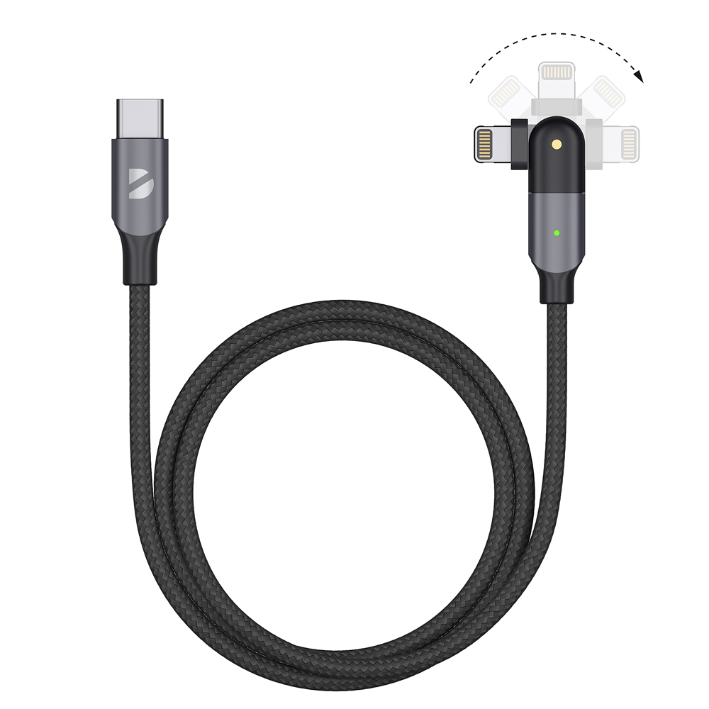 

Кабель Lightning-USB Type-C Deppa 72331-OZ 1.2м черный, 72331-OZ