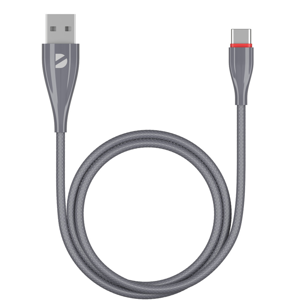 Кабель USB 2.0 Type-A-USB Type-C Deppa 72289-OZ 1м серый