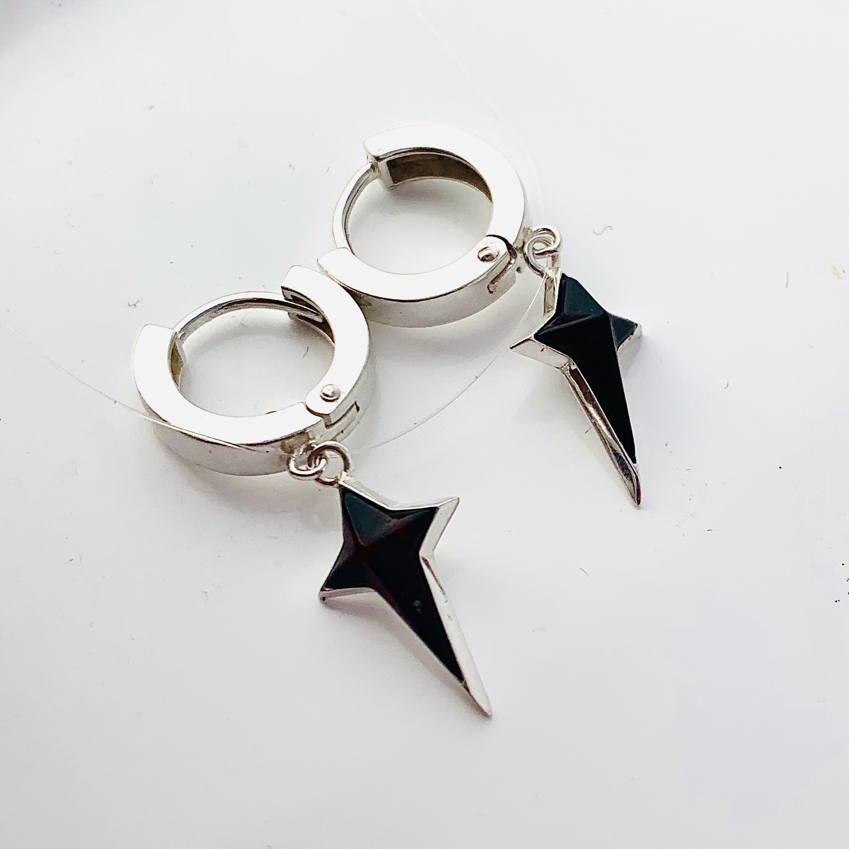 

Серьги подвески из серебра TwoZi Star, янтарь, Star