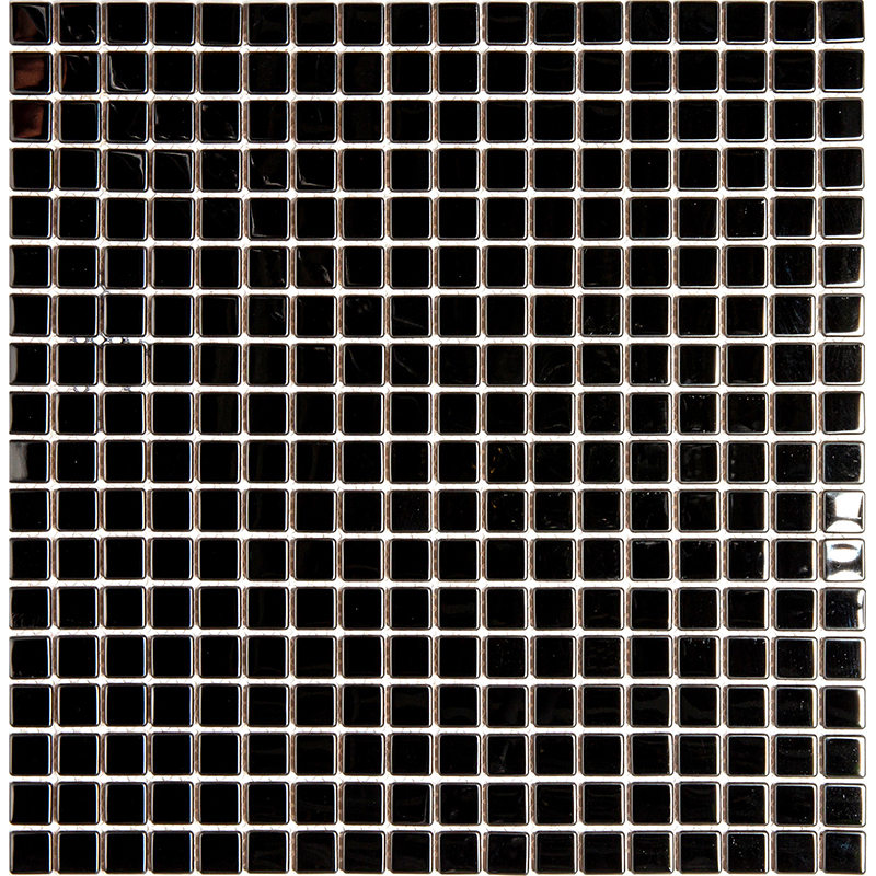 фото Металлическая мозаика natural металл черный квадрат mm-08