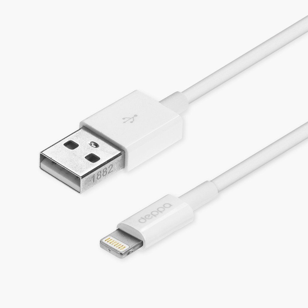 Кабель Lightning-USB Deppa 72128-OZ 1.2м белый