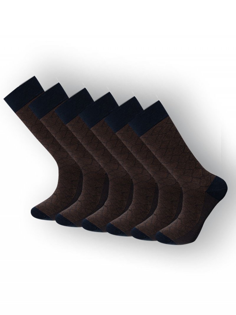 фото Комплект носков мужских mudomay my26635 коричневых; синих 41-45