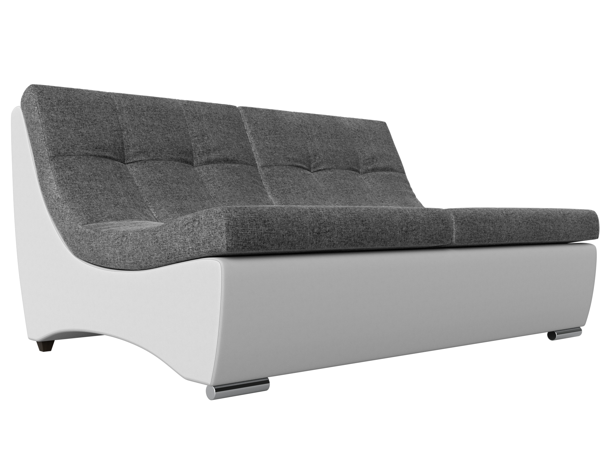

Модуль Монреаль диван рогожка/экокожа серый/белый, Модуль Монреаль диван