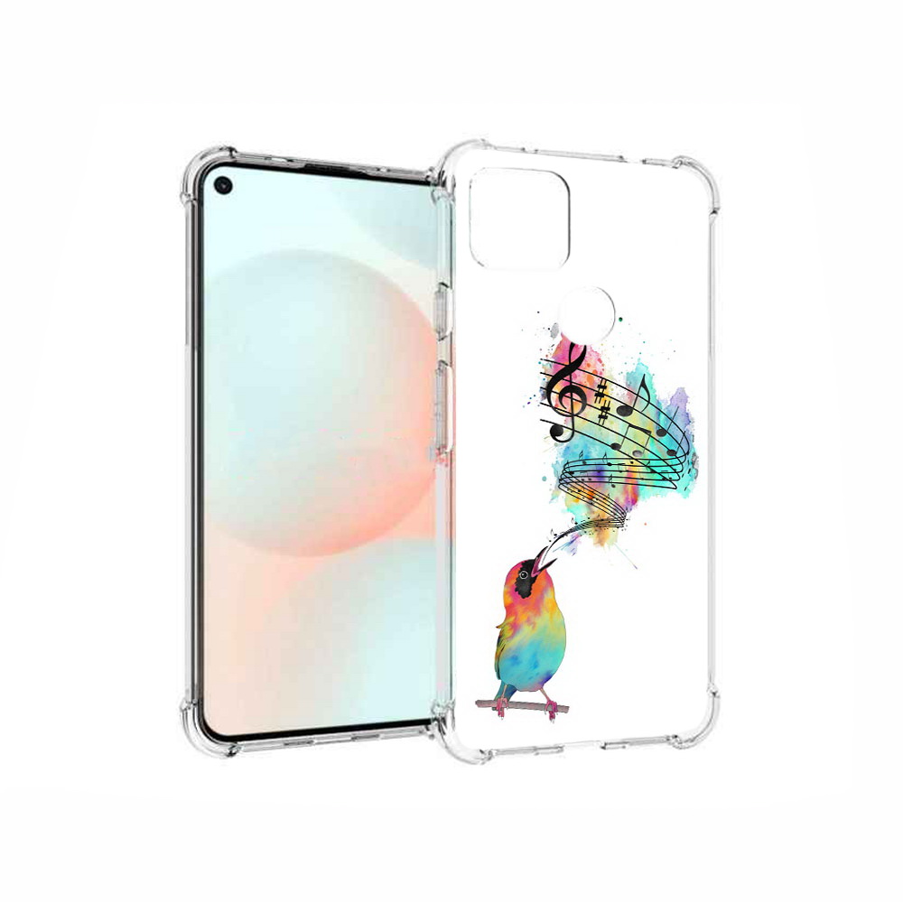 

Чехол MyPads Tocco для Google Pixel 5A певчая птичка, Прозрачный, Tocco