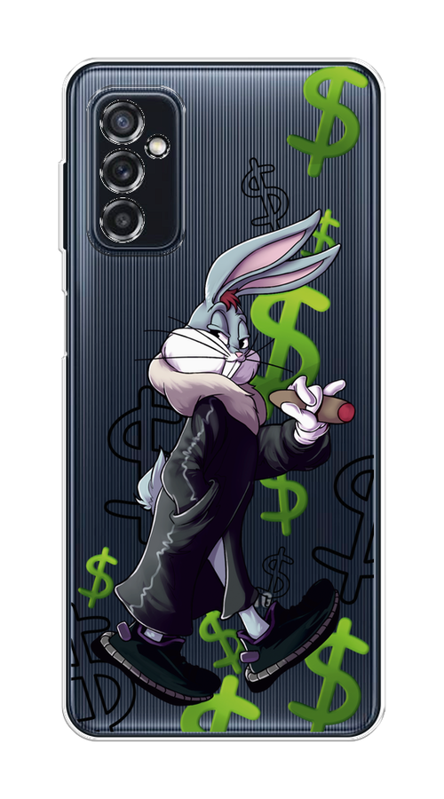 

Чехол на Samsung Galaxy M52 "Rich Bugs Bunny", Зеленый;черный;голубой, 2104350-6