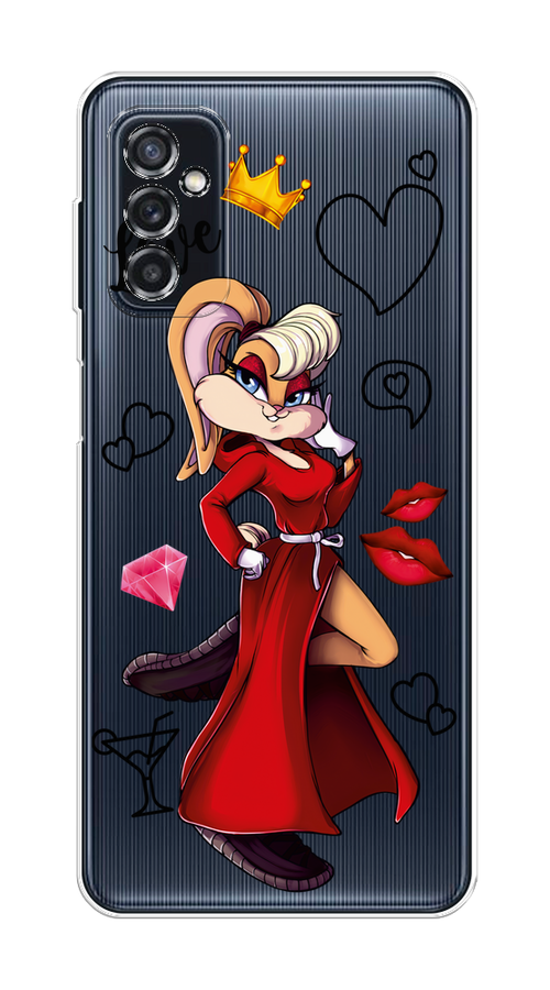 

Чехол на Samsung Galaxy M52 "Rich Lola Bunny", Красный;бежевый;оранжевый, 2104350-6
