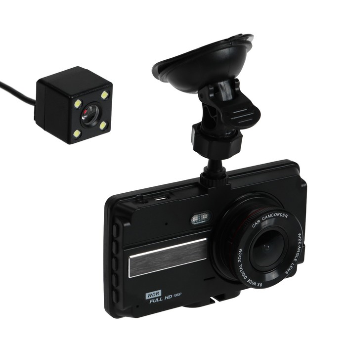 Видеорегистратор Cartage Premium, 2 камеры, HD 1080P, IPS 4, обзор 120