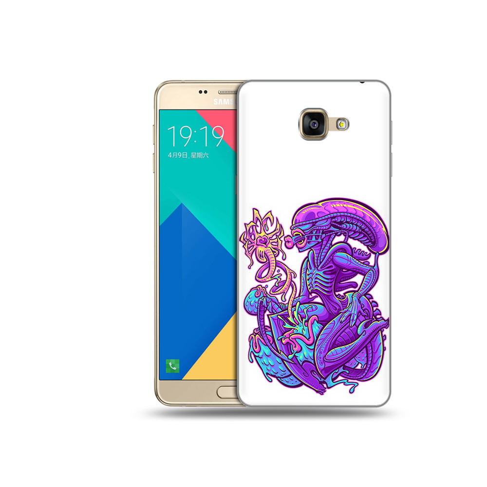 

Чехол MyPads Tocco для Samsung Galaxy A9 чужой фиолетовый цвет (PT25200.562.693), Прозрачный, Tocco