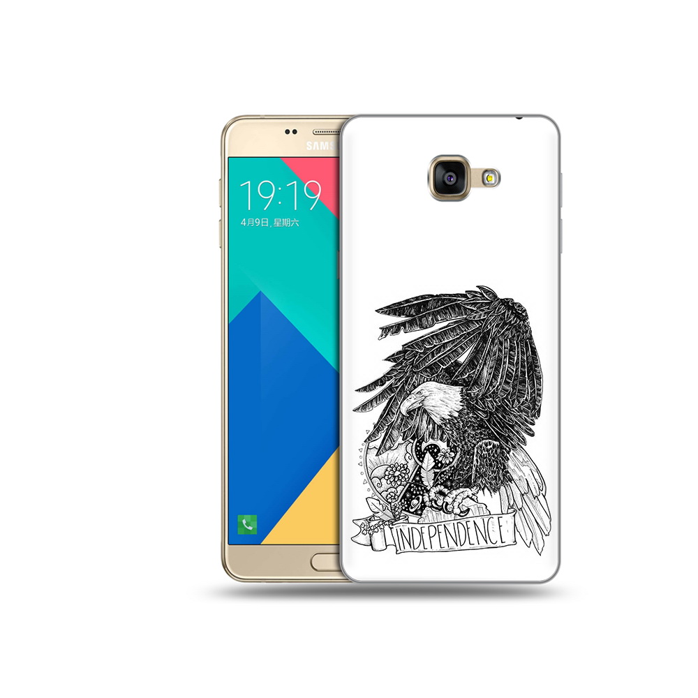 

Чехол MyPads Tocco для Samsung Galaxy A9 черно белый сокол (PT25200.562.688), Прозрачный, Tocco