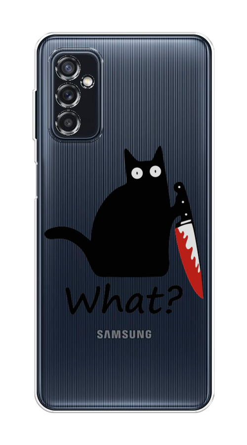 

Чехол на Samsung Galaxy M52 "Котик с ножом", Черный;красный, 2104350-6