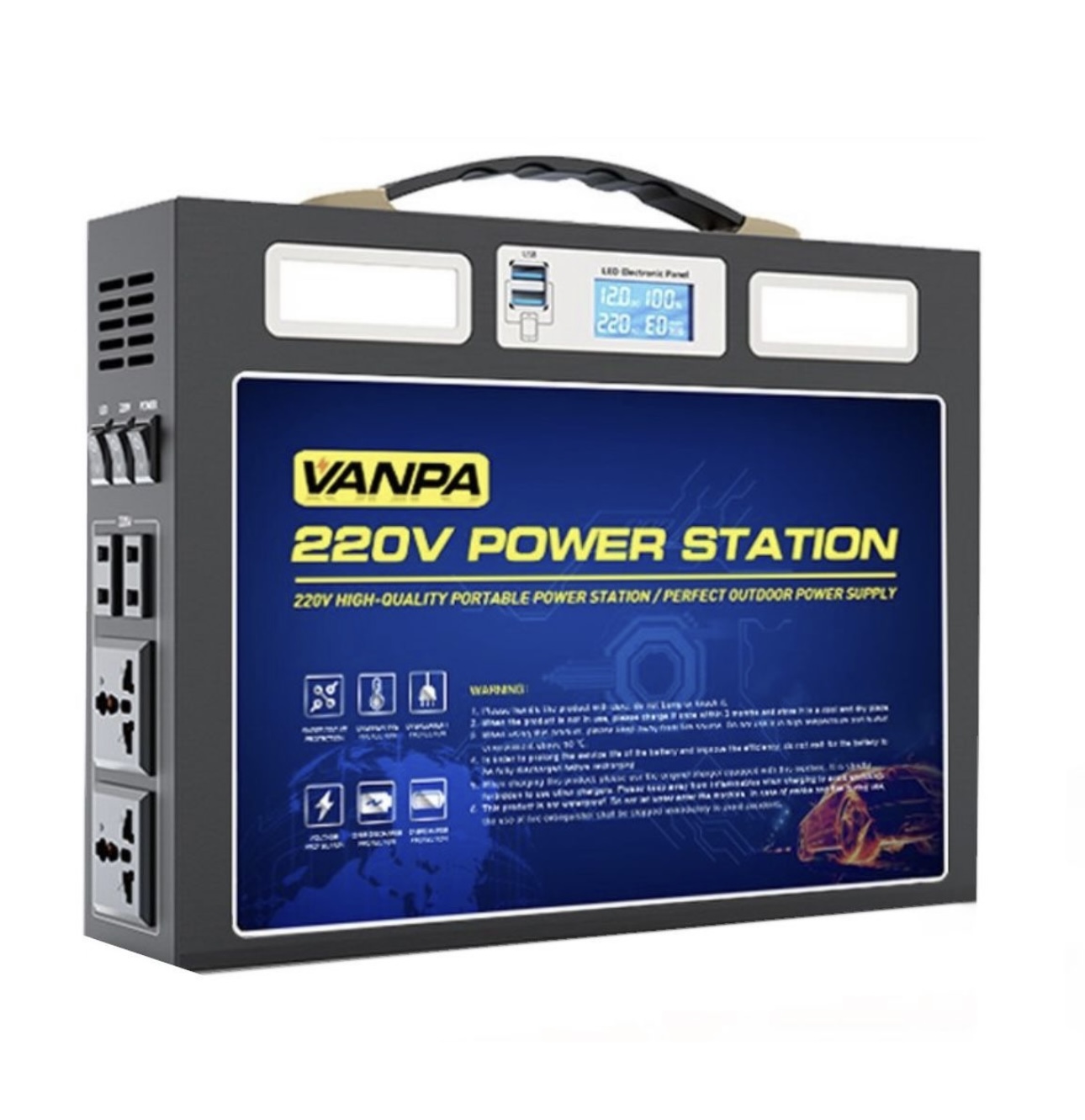 

Портативная автономная электростанция VANPA 240000mAh 600Wh 600W, ZLPS-30024X-X2211