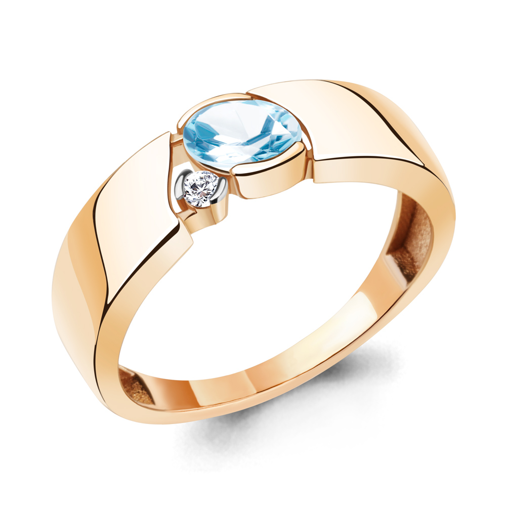 

Кольцо из серебра с топазом Aquamarine Aquamarine 6965802А_925_з р. 19, 6965802А_925_з